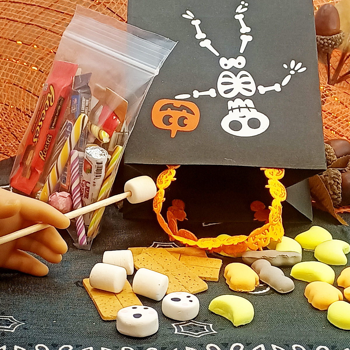 Halloween Doll Food Bundle - 18" Doll Miniatures | 1:3 Scale