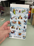 Snow Day Bug Out | Sticker Sheet | Cute Winter Bug Stickers