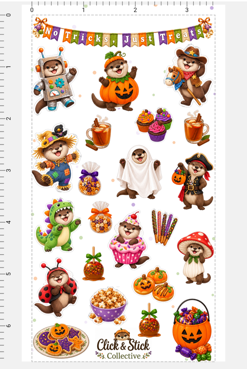Otter Halloween | Cute Halloween Sticker Sheets