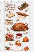 Turkey Dinner | Thanksgiving Food Sticker Sheets