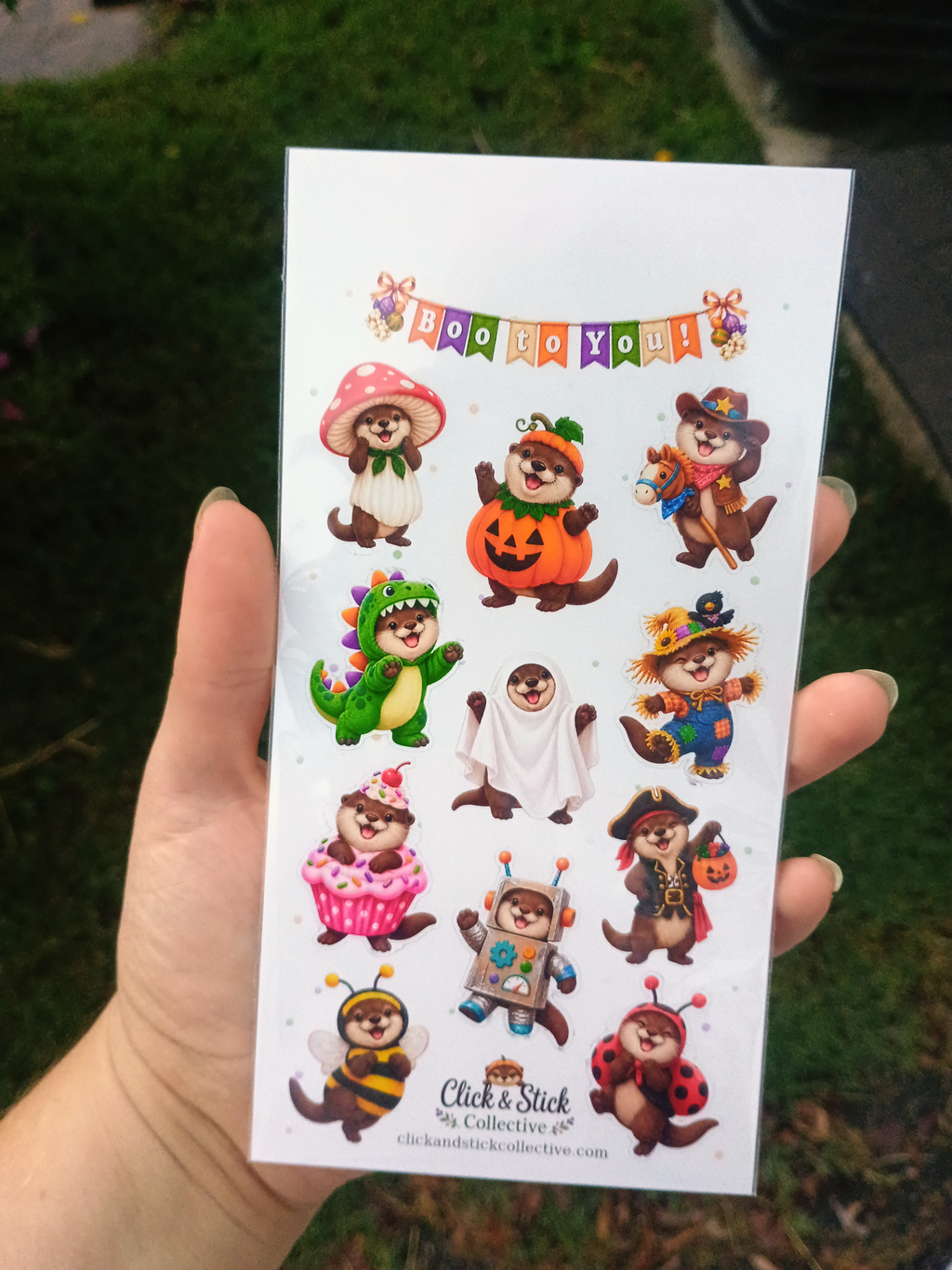 Otter Halloween | Cute Halloween Sticker Sheets