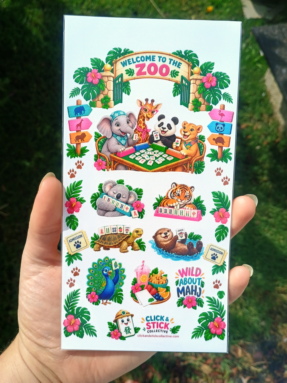 Mahjongg Zoo | Cute Animal Mahjongg Sticker Sheet