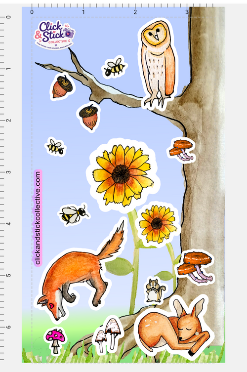 Fall Woodland Animals | Sticker Sheet